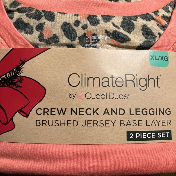 ClimateRight by Cuddl Duds Coral Crew Neck and Legging Set XL - Picture 4 of 9